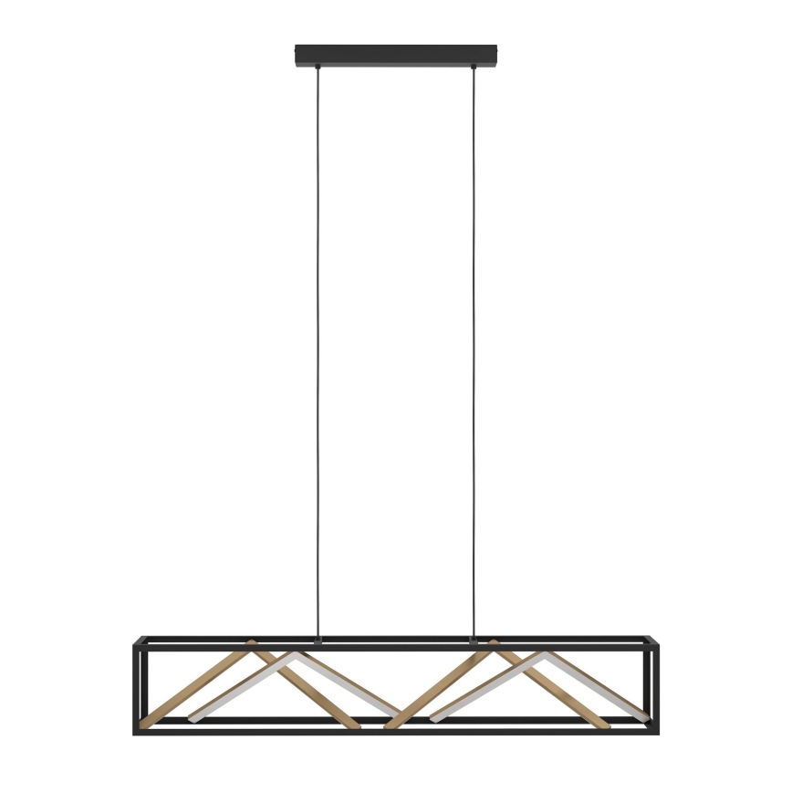 Eglo - Himmennettävä LED-kattokruunu johdossa LED/46W/230V 2700-6500K musta/kulta + kauko-ohjaus