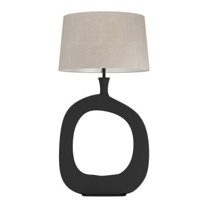 Eglo - Pöytävalaisin 1xE27/60W/230V 88 cm musta/kerma