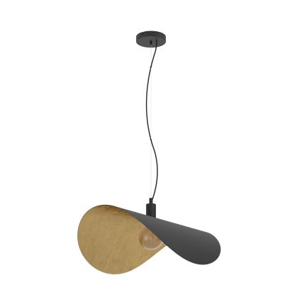 Eglo - Kattokruunu johdossa 1xE27/40W/230V 80 cm musta/kulta