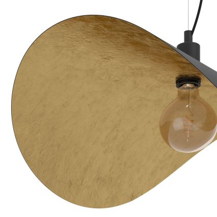 Eglo - Kattokruunu johdossa 1xE27/40W/230V 80 cm musta/kulta