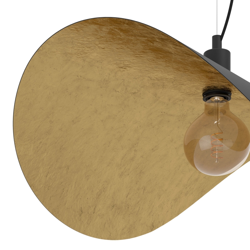 Eglo - Kattokruunu johdossa 1xE27/40W/230V 80 cm musta/kulta