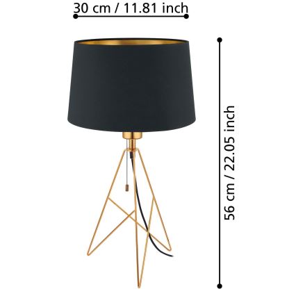Eglo 39179 - Pöytävalaisin CAMPORALE 1xE27/60W/230V