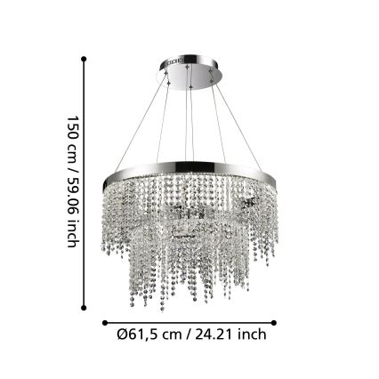 Eglo - Himmennettävä LED-kattokruunu johdossa LED/45W/230V
