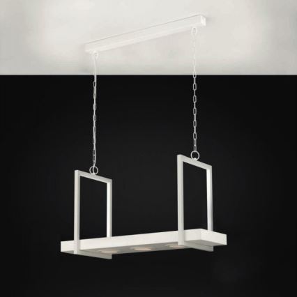 Eglo 39301 - LED RGB Himmennettävä kattokruunu ketjussa CALAMONA 3xLED/6W/230V + kauko-ohjaus