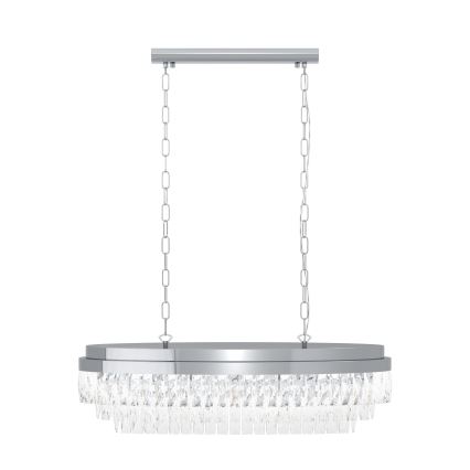 Eglo - Kattokruunu ketjulla 10xE14 / 40W / 230V kiiltävä kromi