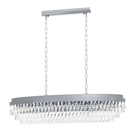 Eglo - Kattokruunu ketjulla 13xE14 / 40W / 230V kiiltävä kromi