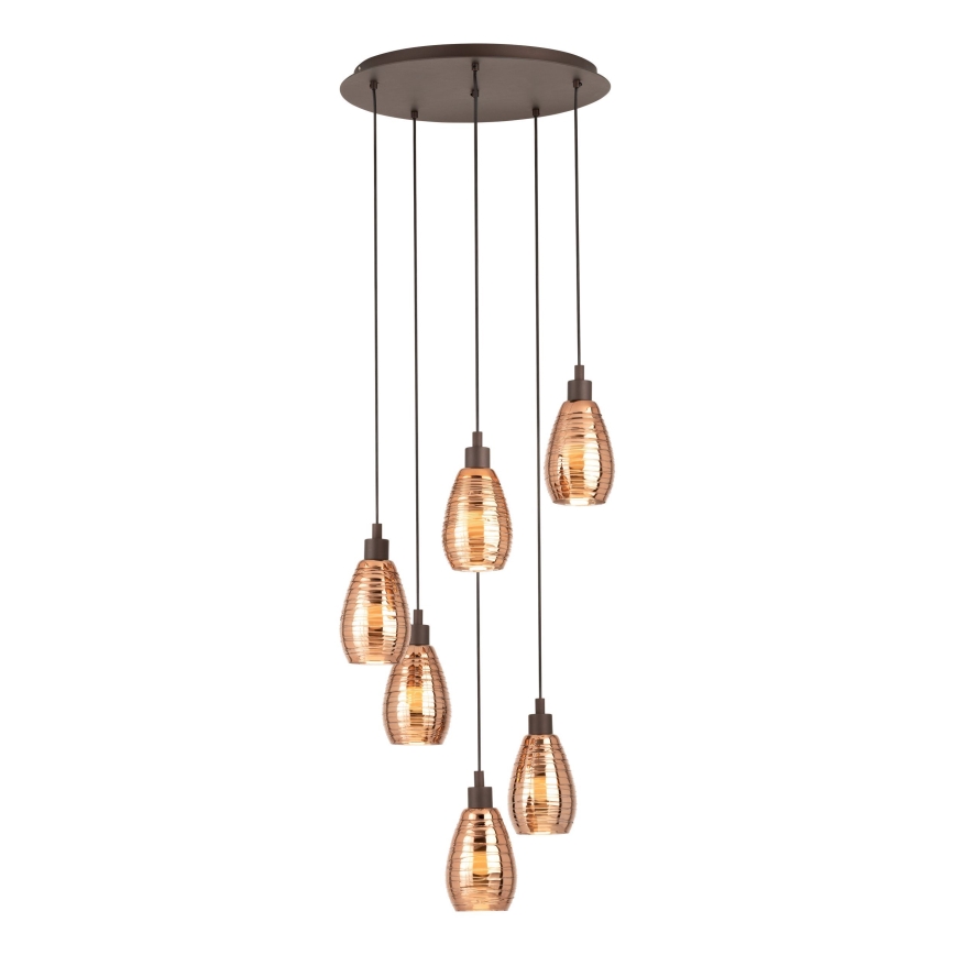 Eglo 39508 - Kattokruunu narulla SIRACUSA 6xE27/60W/230V