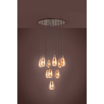 Eglo 39509 - Kattokruunu narulla SIRACUSA 10xE27/60W/230V