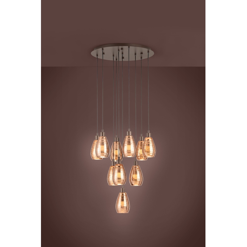 Eglo 39509 - Kattokruunu narulla SIRACUSA 10xE27/60W/230V