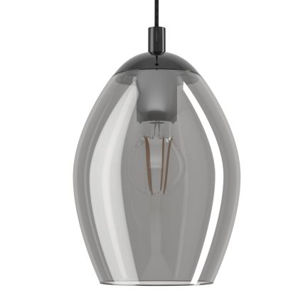 Eglo - Kattokruunu johdossa 1xE27/60W/230V savuinen