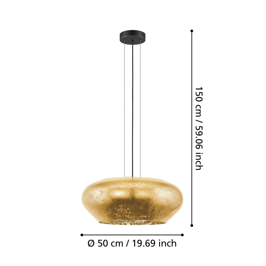 Eglo 39595 - Kattokruunu narussa PRIORAT 3xE27 / 20W / 230V