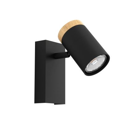 Eglo - LED-seinävalaisin 1xGU10/4,5W/230V 3000K musta/ruskea