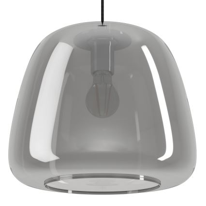 Eglo - Kattokruunu johdossa 1xE27/40W/230V halkaisija 35 cm savuinen
