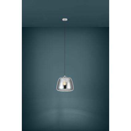 Eglo - Kattokruunu johdossa 1xE27/40W/230V halkaisija 35 cm savuinen