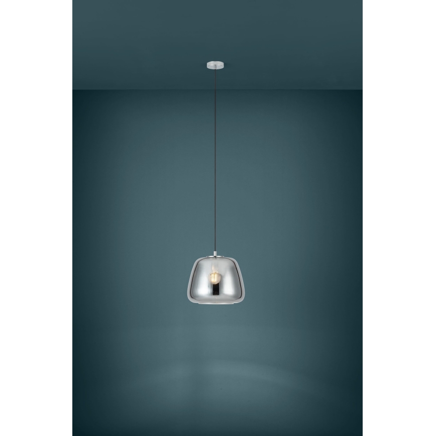 Eglo - Kattokruunu johdossa 1xE27/40W/230V halkaisija 35 cm savuinen