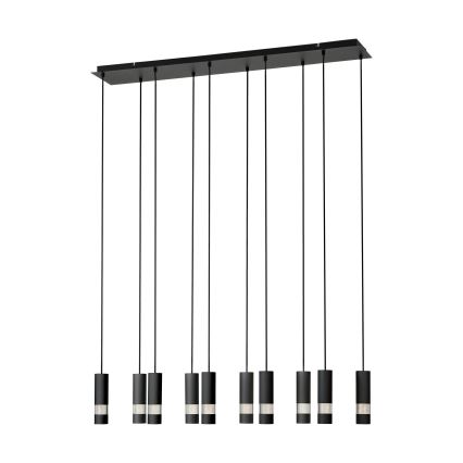 Eglo - LED-kattokruunu johdossa 10xGU10/4,6W/230V musta