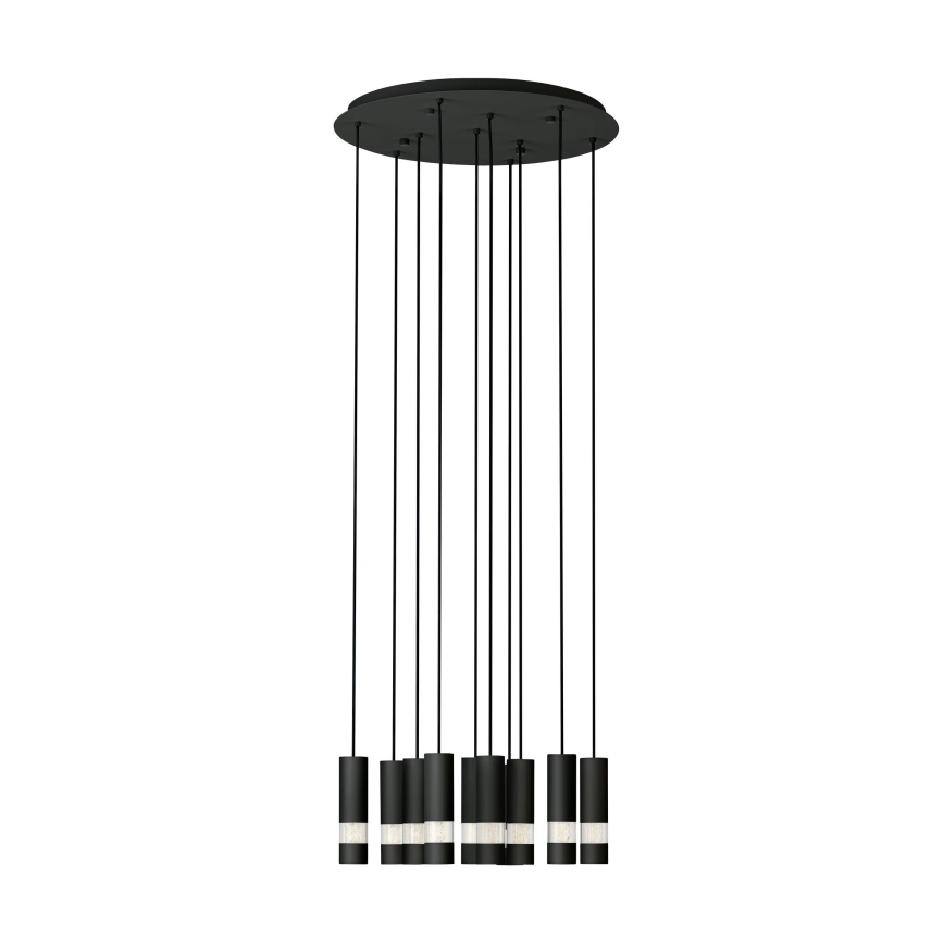 Eglo - LED-kattokruunu johdossa 10xGU10/4,6W/230V musta
