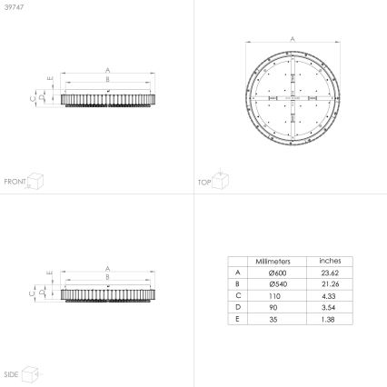 Eglo - Himmennettävä LED-kattovalaisin LED/52,4W/230V
