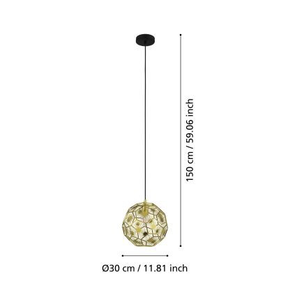 Eglo - Kattokruunu narussa 1xE27 / 60W / 230V d. 30 cm