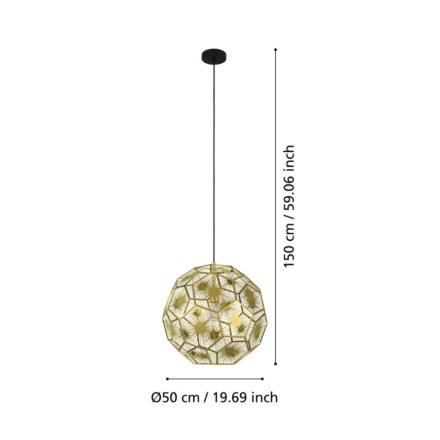 Eglo - Kattokruunu narussa 1xE27 / 60W / 230V d. 50 cm