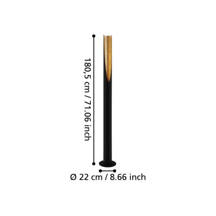 Eglo - LED-lattiavalaisin 1xGU10/4,7W/230V musta/kulta