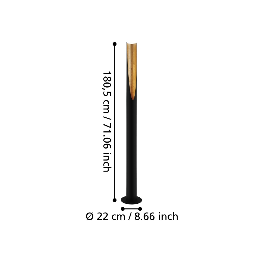 Eglo - LED-lattiavalaisin 1xGU10/4,7W/230V musta/kulta