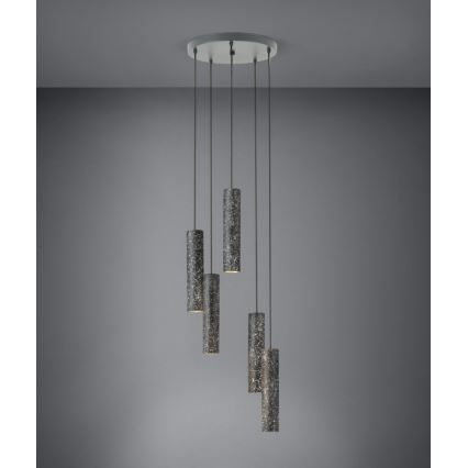 Eglo - LED-kattokruunu narussa 5xGU10 / 4,5W / 230V