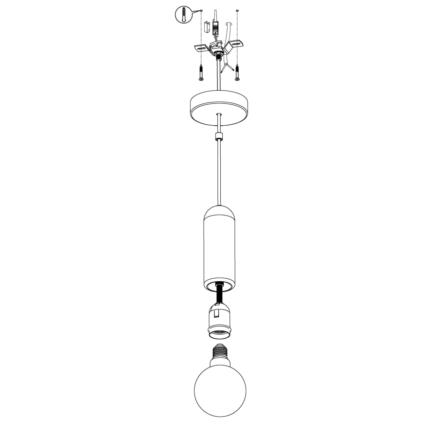 Eglo 39831 - Kattokruunu narulla GIACONECCHIA 1xE27/40W/230V