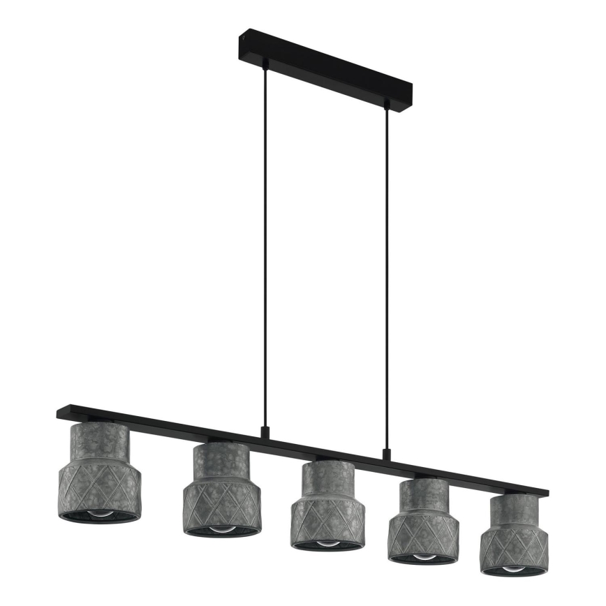 Eglo 39855 - Kattokruunu narulla HILCOTT 5xE27/40W/230V