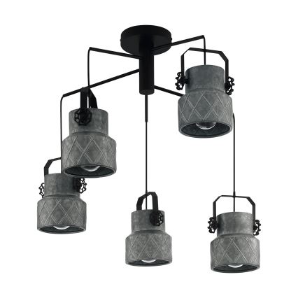 Eglo 39856 - Kiinteä kattokruunu HILCOTT 5xE27/40W/230V