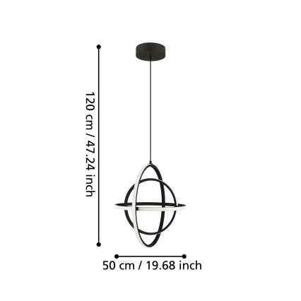 Eglo - LED-kattokruunu johdossa LED/38W/230V