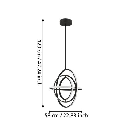 Eglo - LED-kattokruunu johdossa LED/44W/230V