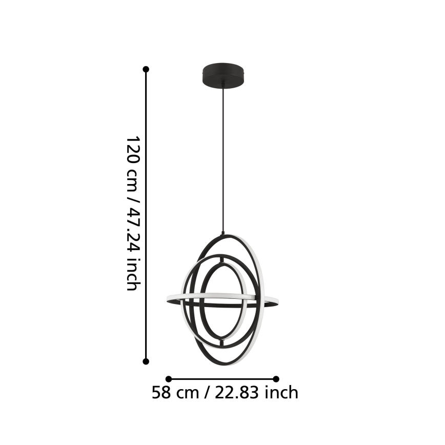 Eglo - LED-kattokruunu johdossa LED/44W/230V