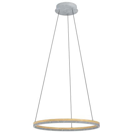 Eglo - Himmennettävä LED-kattokruunu johdossa LED/36W/230V 3000K harmaa/tammi