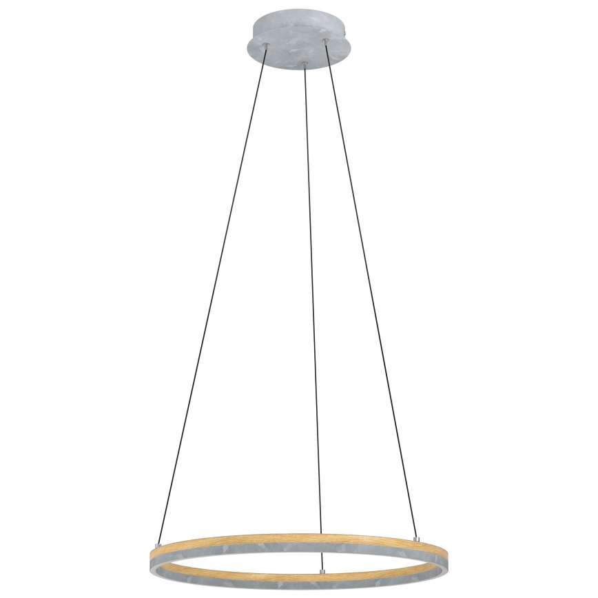 Eglo - Himmennettävä LED-kattokruunu johdossa LED/36W/230V 3000K harmaa/tammi