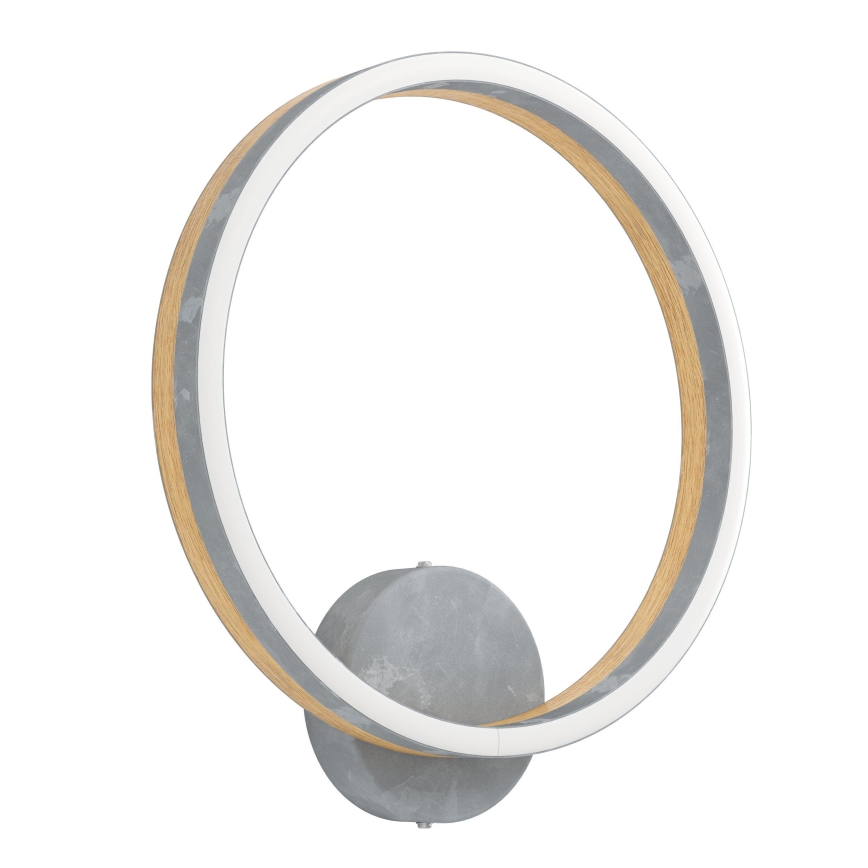 Eglo - LED-seinävalaisin LED/12W/230V 3000K harmaa/tammi
