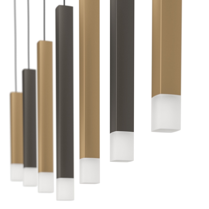 Eglo - Himmennettävä LED-kattokruunu johdossa 7xLED/3,1W/230V 3000K antrasiitti/kulta