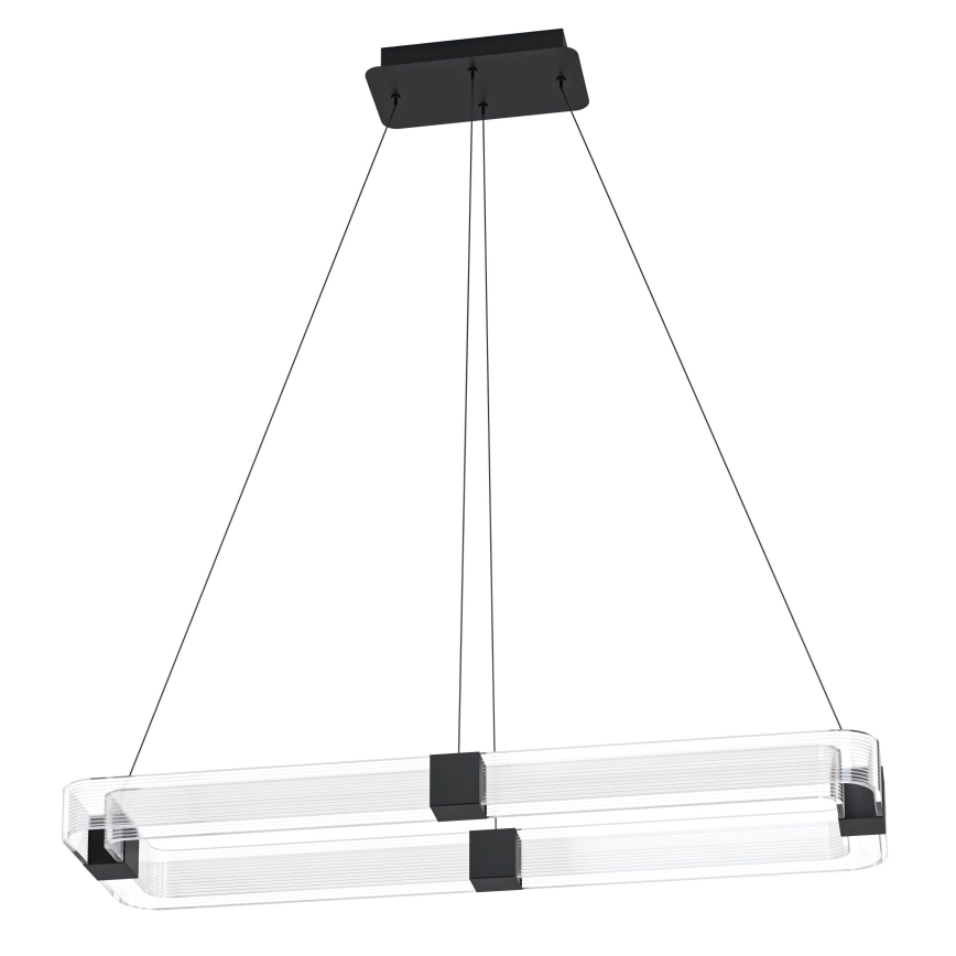 Eglo - Himmennettävä LED-kattokruunu johdossa LED/39,2W/230V 3000K musta