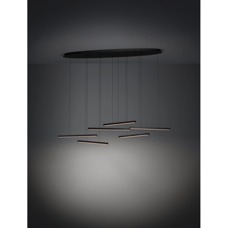 Eglo - Himmennettävä LED-kattokruunu johdossa 6xLED/8,4W/230V 3000K musta