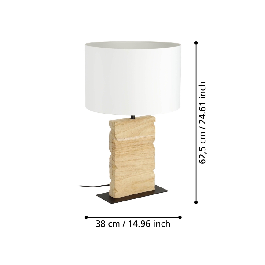 Eglo - Pöytävalaisin 1xE27/40W/230V 62,5 cm ruskea
