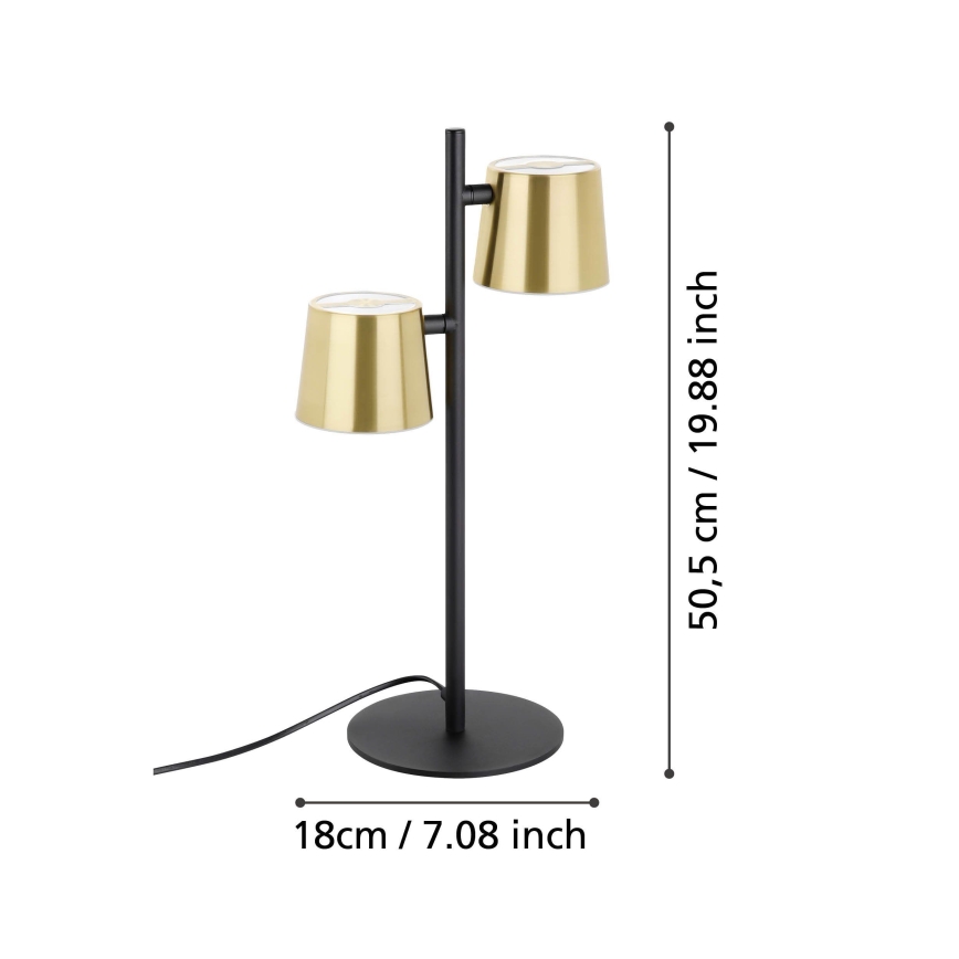 Eglo - LED-pöytävalaisin 2xGU10/4,6W/230V 3000K kulta