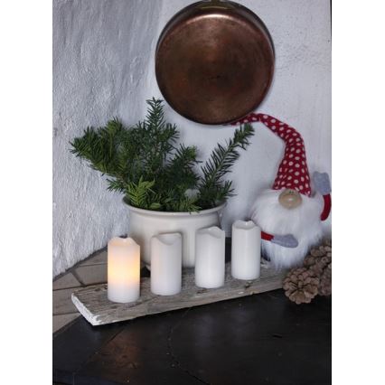 SETTI 4x LED-joulukoriste ADVENT 2xLED/0,18W/2xCR2032 + kaukosäädin