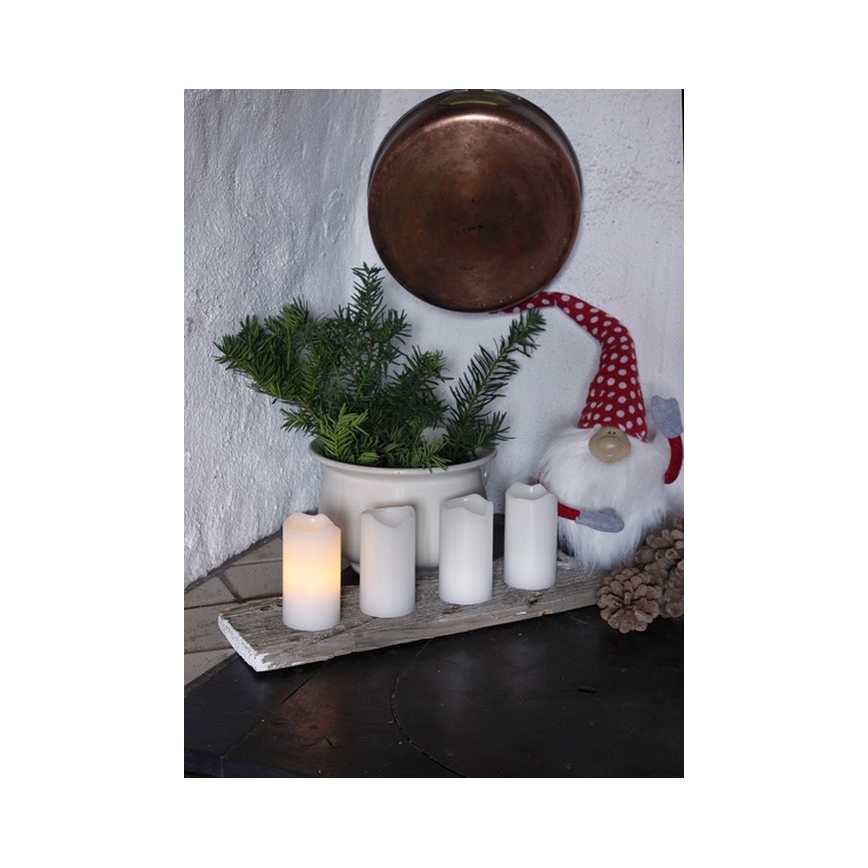 SETTI 4x LED-joulukoriste ADVENT 2xLED/0,18W/2xCR2032 + kaukosäädin