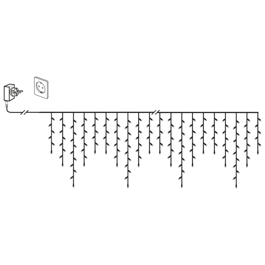 Eglo 410824 - LED-ulkojouluketju 480xLED/17x0,55m IP44 lämpimänvalkoinen