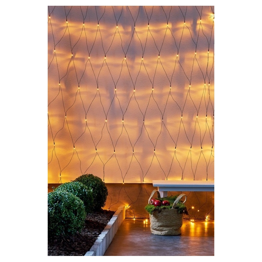 Eglo - LED ulkojouluketju GOLDEN 160xLED 2m IP44 lämmin valkoinen
