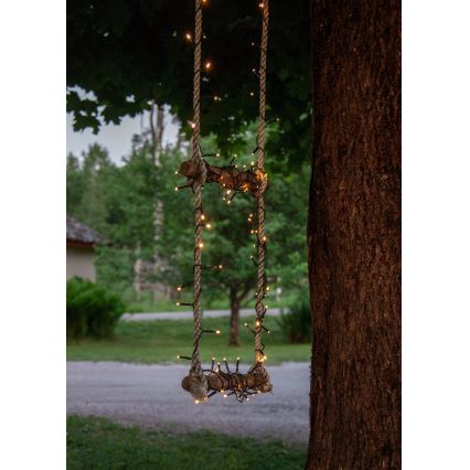 Eglo - LED ulko jouluvalot AKKU 160xLED 11,2 m lämmin valkoinen IP44