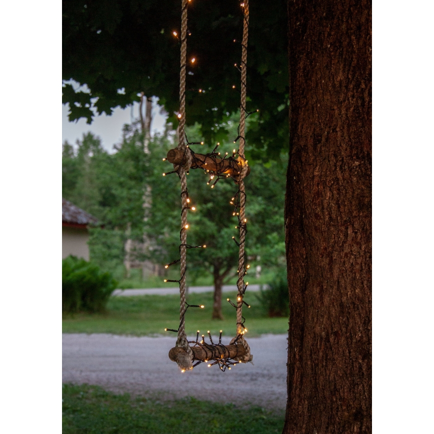 Eglo - LED ulko jouluvalot AKKU 160xLED 11,2 m lämmin valkoinen IP44