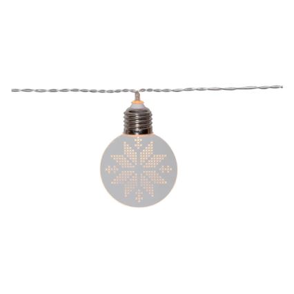 Eglo 411112 - LED-jouluketju ORNAMENT 10xLED/3xAA 2,4m lämpimänvalkoinen