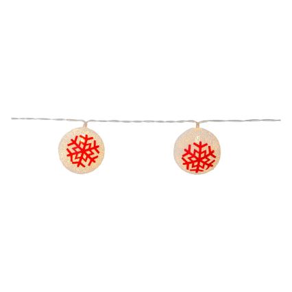 Eglo 411113 - LED-jouluketju ORNAMENT 10xLED/3xAA 1,65m lämpimänvalkoinen