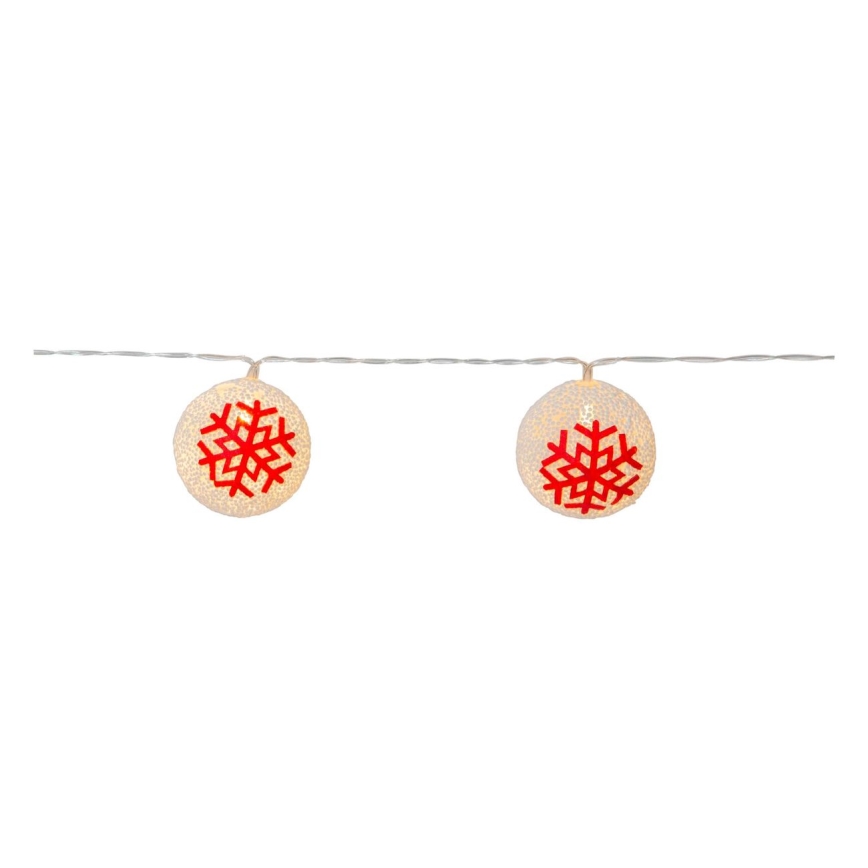 Eglo 411113 - LED-jouluketju ORNAMENT 10xLED/3xAA 1,65m lämpimänvalkoinen